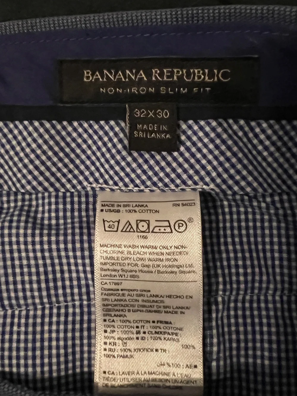 Banana Republic Slim Fit Blue Chino pants